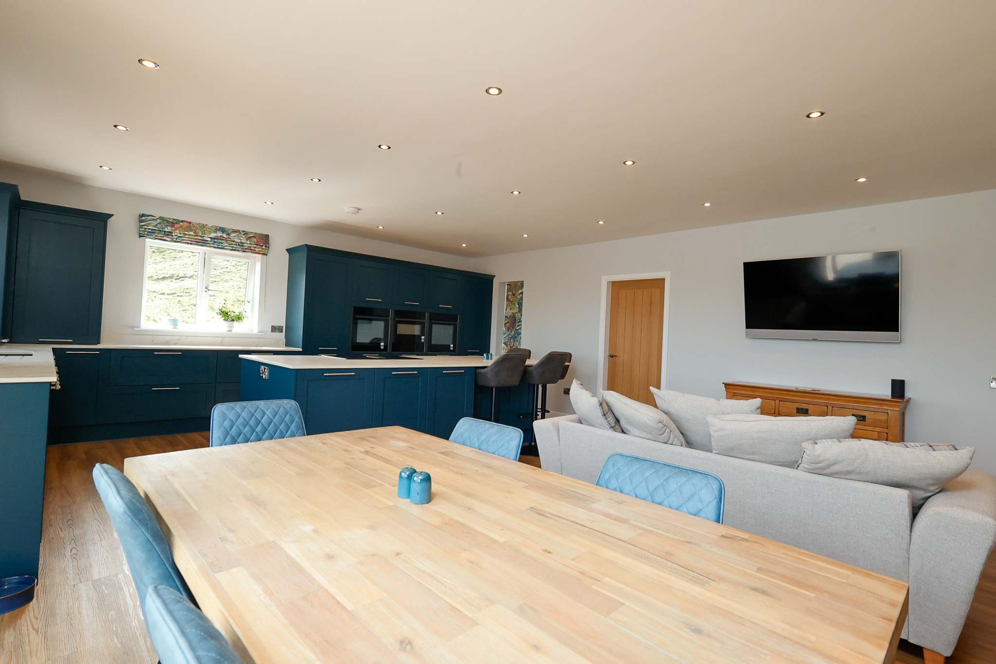 Open-plan new-build interior photographed for C&G Developments