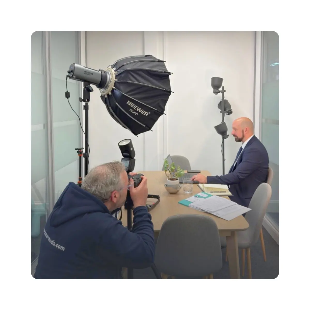 Garry Lynch working on Bear Media branding
