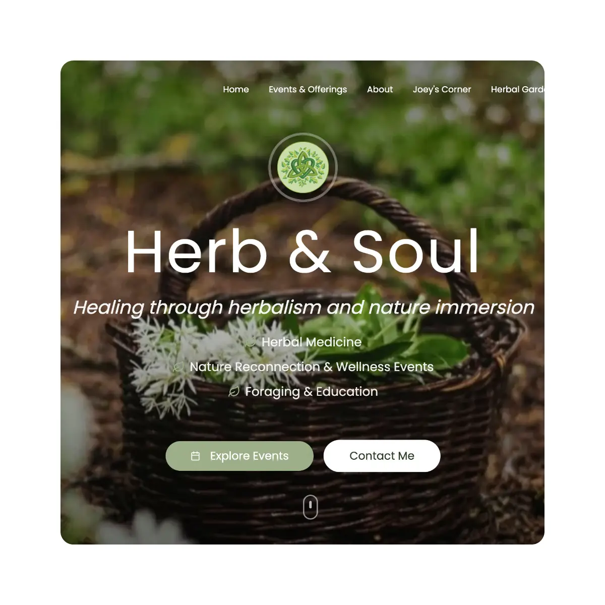 Herb & Soul website design